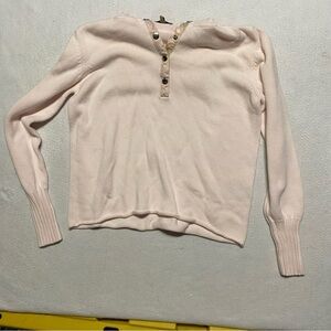 Burberry London Pink Nova Check Collar Sweater Medium